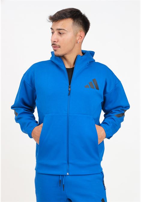 Felpa con zip Z.N.E. blu da uomo ADIDAS PERFORMANCE | JF6388.